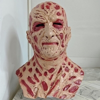 Scary Freddy Krueger Latex Mask Movie Cosplay Horror Killer Head Cover Halloween Costume Party Accessory Ghost House Prank Props