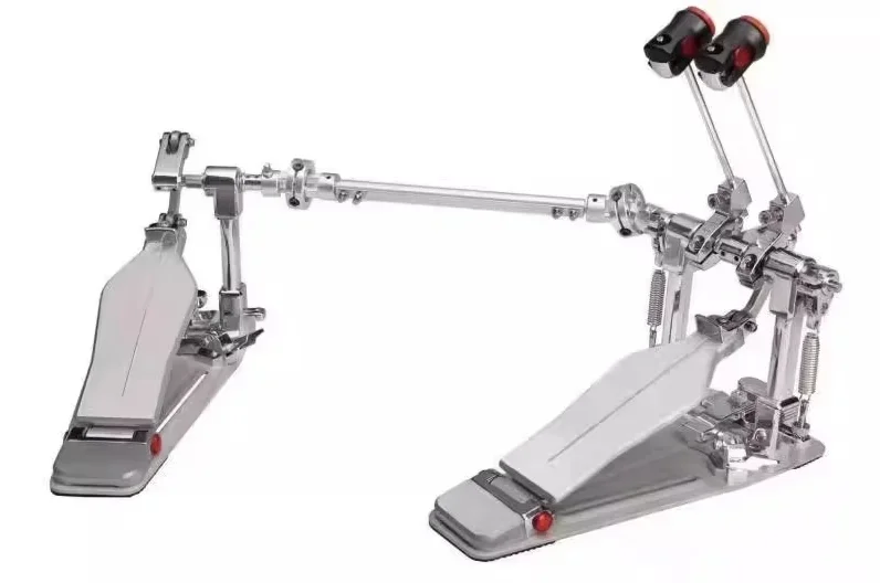 Low Drum Pedal PD-4000 Magnesium Aluminium Alloy Direct Drive Double Pedal CNC Rods Double Action Hammer Drum Pedal