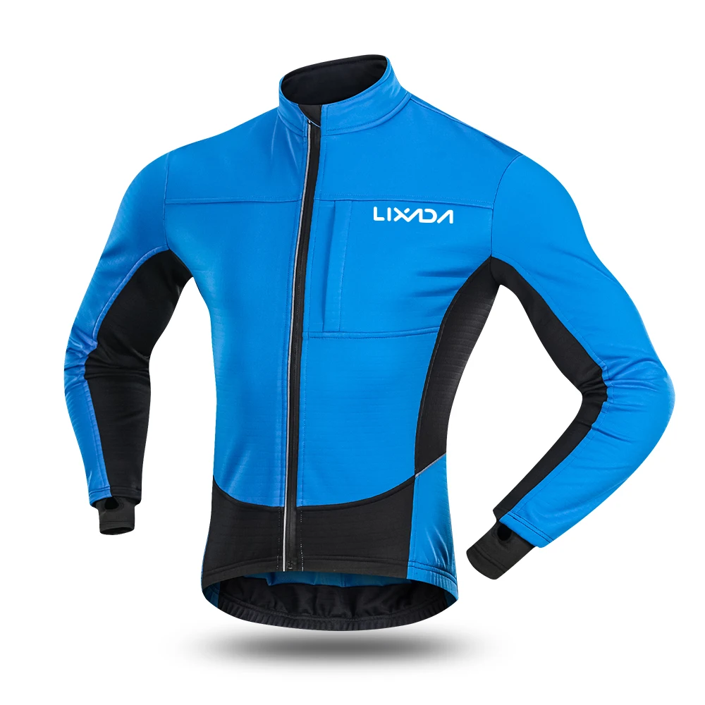 

Lixada Men's Windproof Cycle Jacket Winter Thermal Polar Fleece MTB Bike Bicycle Riding Running Clothing Sportswear Jacket Coat
