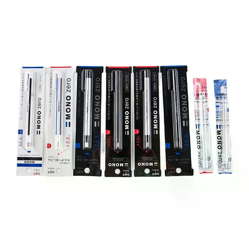 Tombow MONO Zero Mechanical Eraser Refillable Pen Shape Sketching Painting High Gloss Rubber Press Type School Stationery