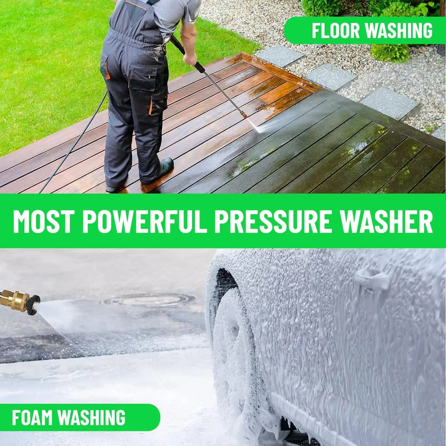 5Pcs Pressure Washer Nozzle Tips, 1/4" Quick Connect, 0° 15° 25° 40° 65° (Soap) Spray Angles for Car Wash, Patio, Driveway, Deck image 5
