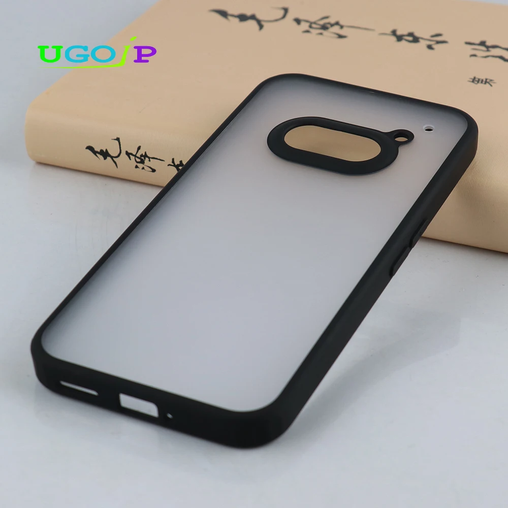 UGOJP Phone Case For Nothing Phone 2A Transparent Shockproof Shell For Nothing Phone 1 2 Matte Frosted PC Back Clear TPU Cover