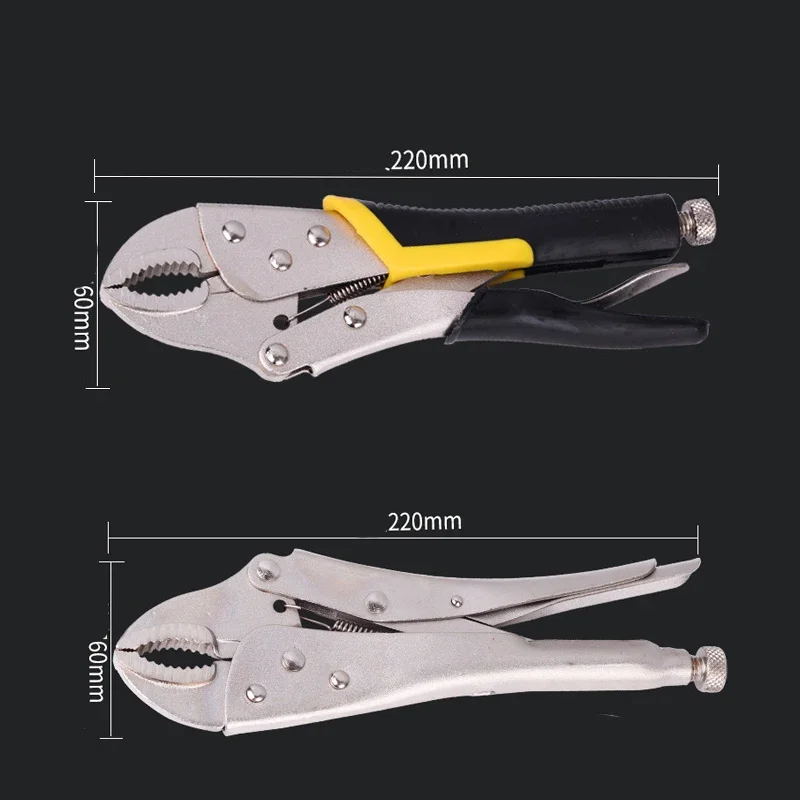 10 Inch Locking Pliers Chrome Vanadium High Quality Straight Jaw Adjustable Position for Clamping Parts of Different Thicknesses