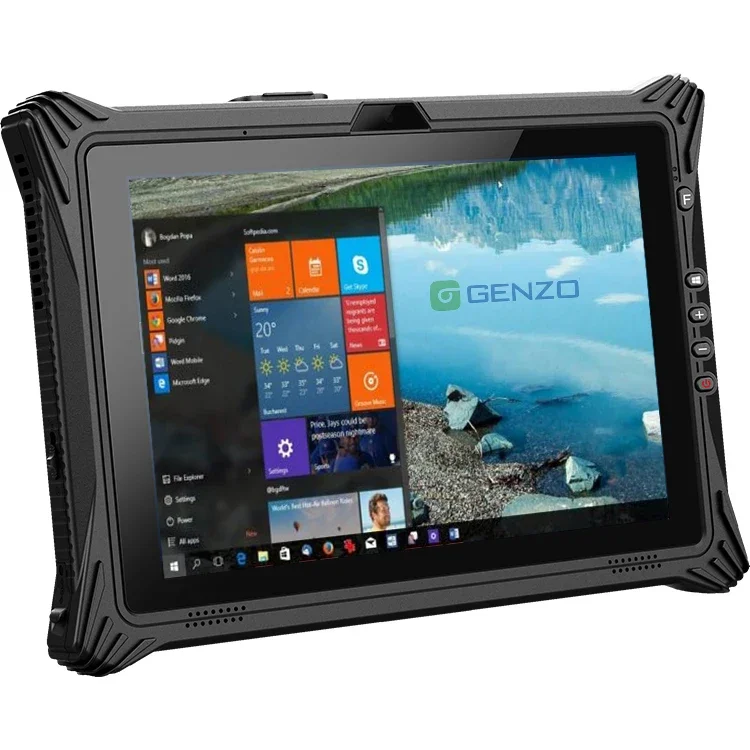 GENZO J110 Rugged Tablet 10 inch industrial tablet Windows 8/16GB RAM 256GB With Barcode Fingerprint Scanner rugged tablet PC