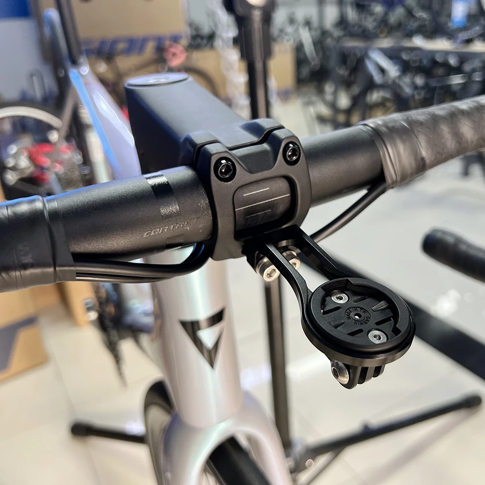 Fansch-Alloy Bike Stem Computer Mount, Suporte para GIGANT DEFY ADV TCR PCR ltd Edge WAHOO Elemnt Parafuso Mini IGPSPORT Bryton