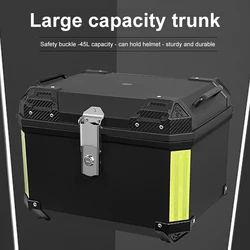 45L Motorcycle Tail Box Helmet Box Universal Rear Tail Trunk Toolbox for Yamaha for BMW Electric Scooter Luggage Storage Trunk