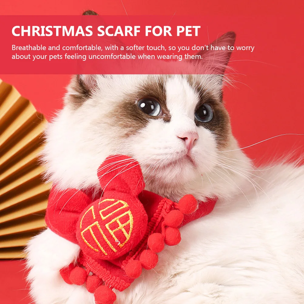 

Pet Scarf Cat Christmas Gift Comfortable Soft Breathable Decorative Xmas Snowflake Scarf Holiday Cat Christmas Gift