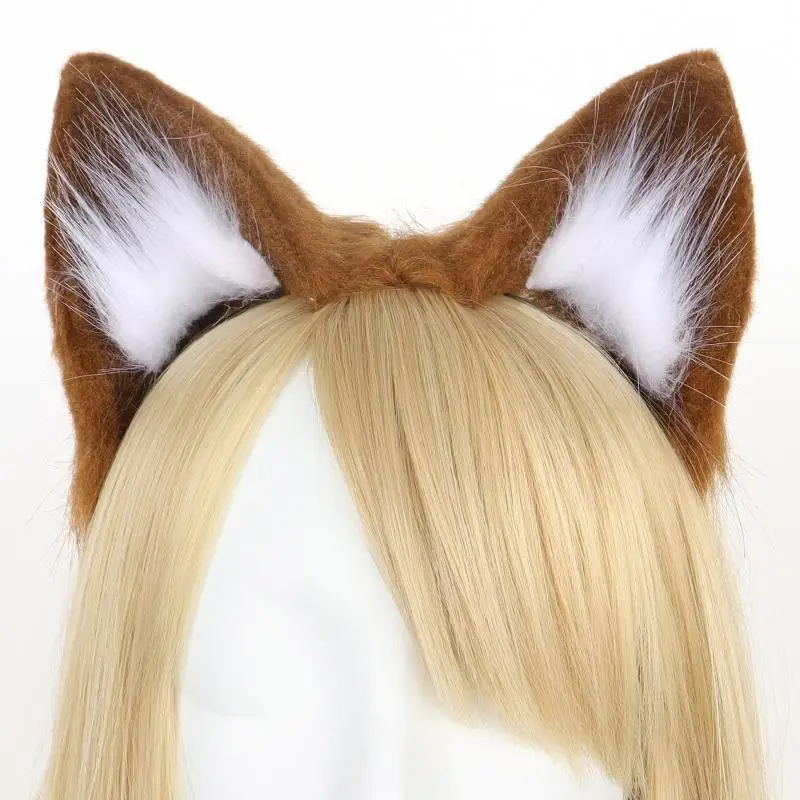 

652F Милая тиара для студентов, повязка для волос в прямом эфире с кошачьими ушками, обруч для волос, мультико