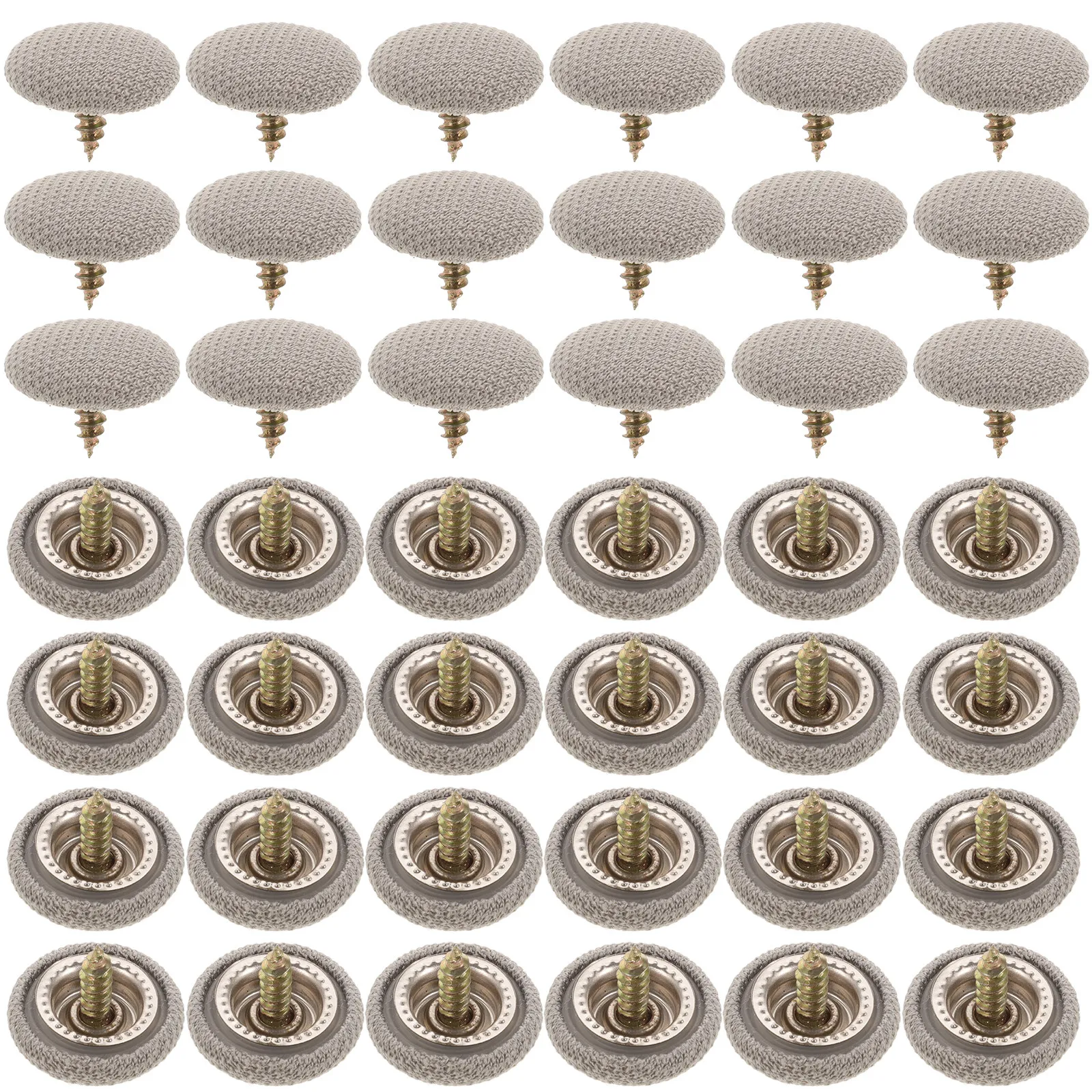 1Set Interior Headliner Button Kit Heavy Duty Cloth Iron Rivets for Car Roof Liner Repair Versatile Compatible with Most