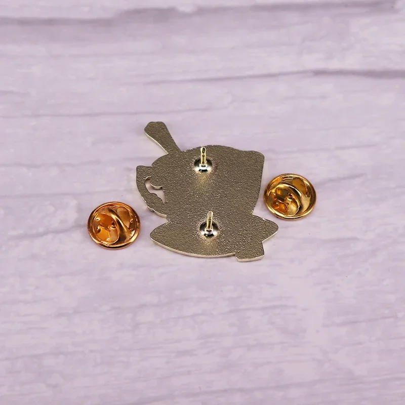 The Not Your Cup Of Tea Enamel Pin Brooch Featuring A Cutie Little Victorian Tea-Cup Badge Fashion Jewelry Gift