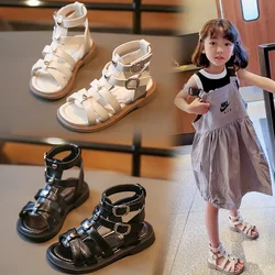 Summer New Girls' Sandals, Fashionable and Versatile, Children's Fashionable, Comfortable, Wear-resistant and Non-slip Sandals