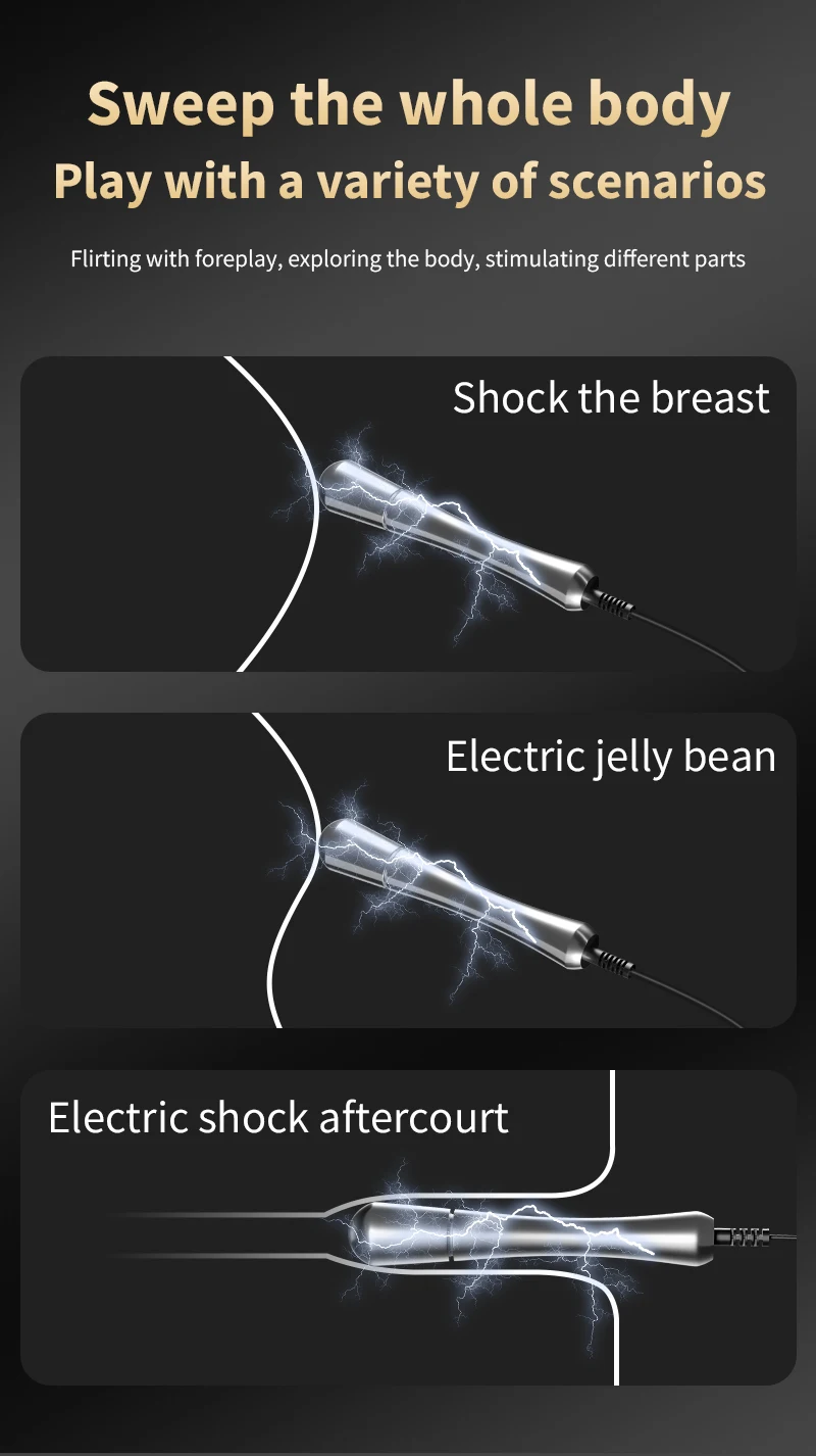 Electric Shock Butt​ Plug,Bdsm Electro Anal Sex Toy,Electrostimulation Electrosex Prostate Massager,E stim Estim Metal Anal Plug