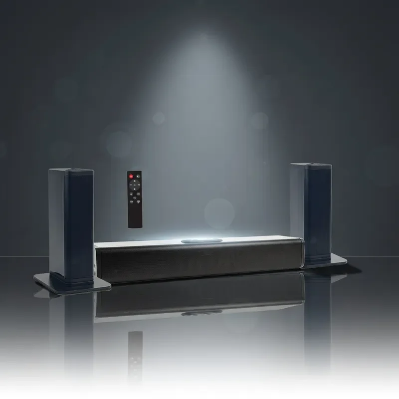 For Wireless TV Soundbar with Built-in Subwoofer 3-in-1 Home Theater Speaker System for Immersive Audio Experience
