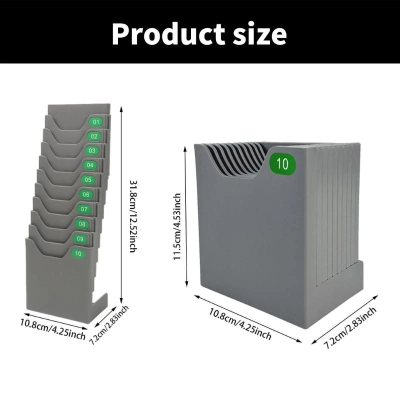 Practical Payroll Record Time Card Rack for Indoor Outdoor Attendance Management