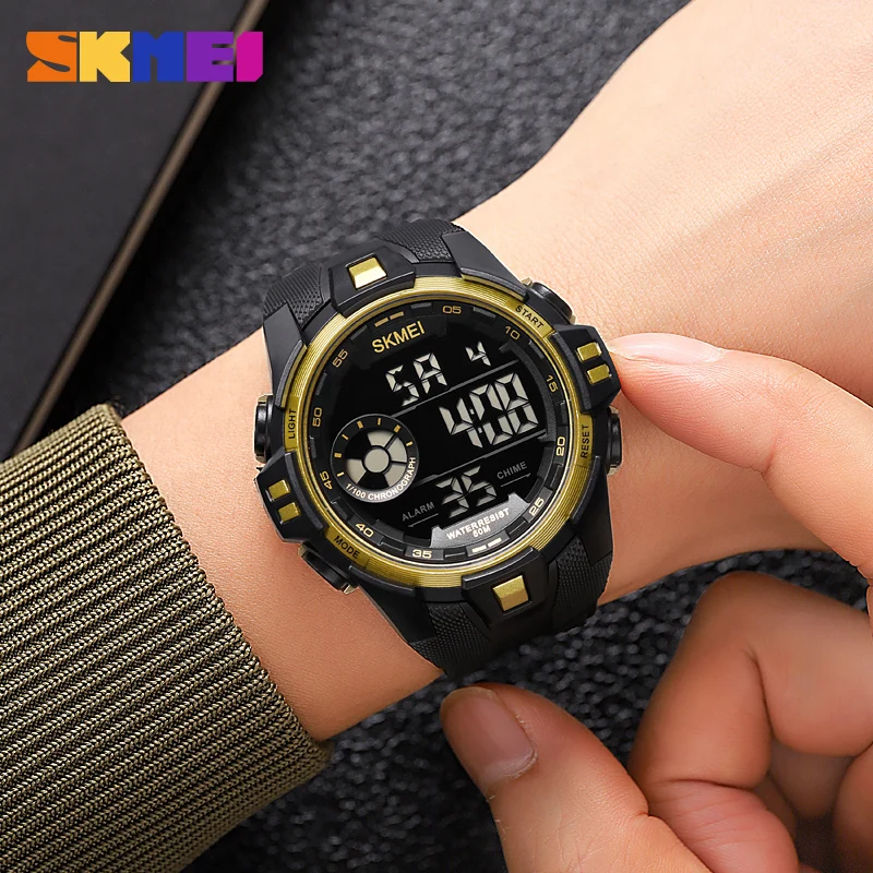 SKMEI Sport Watch Mens Back Light Digital Multifunctional Countdown Stopwatch Wristwatches 5Bar Waterproof Date reloj hombre