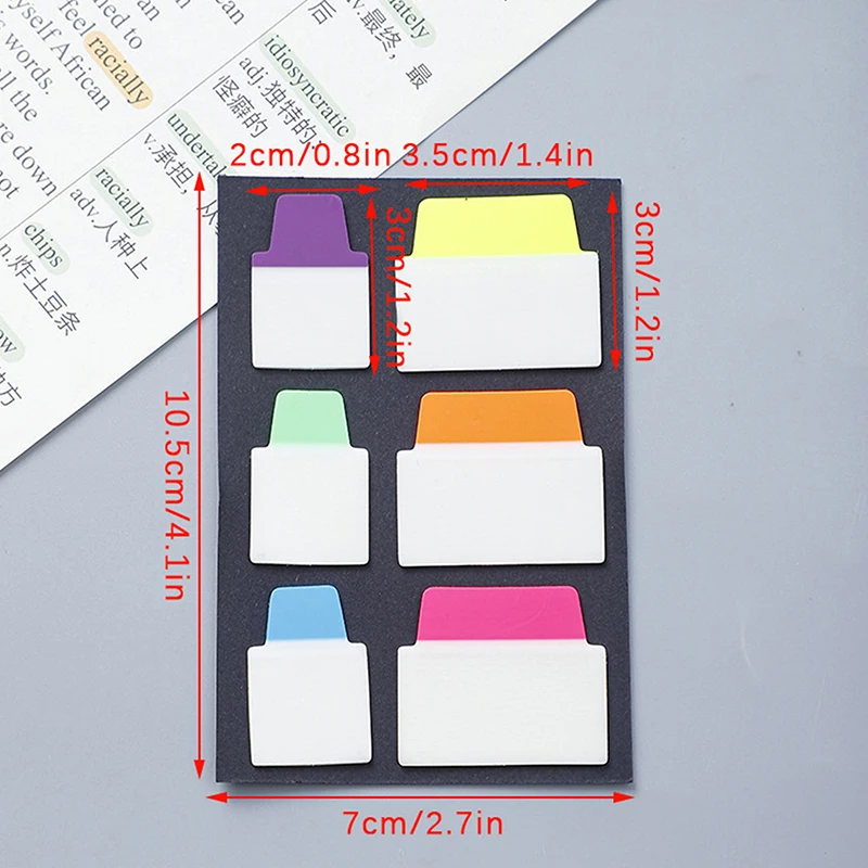 120 Pages Simple Transparent Index Stickers Color Label Stickers DIY Sticky Notes Office School Supplies