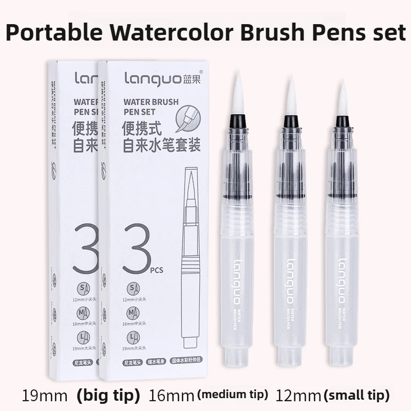 Languo Watercolor Brush Pens Refillable Watercolor Brush Pens Water Paint Brushes Art School Supplies For Watercolor Painting