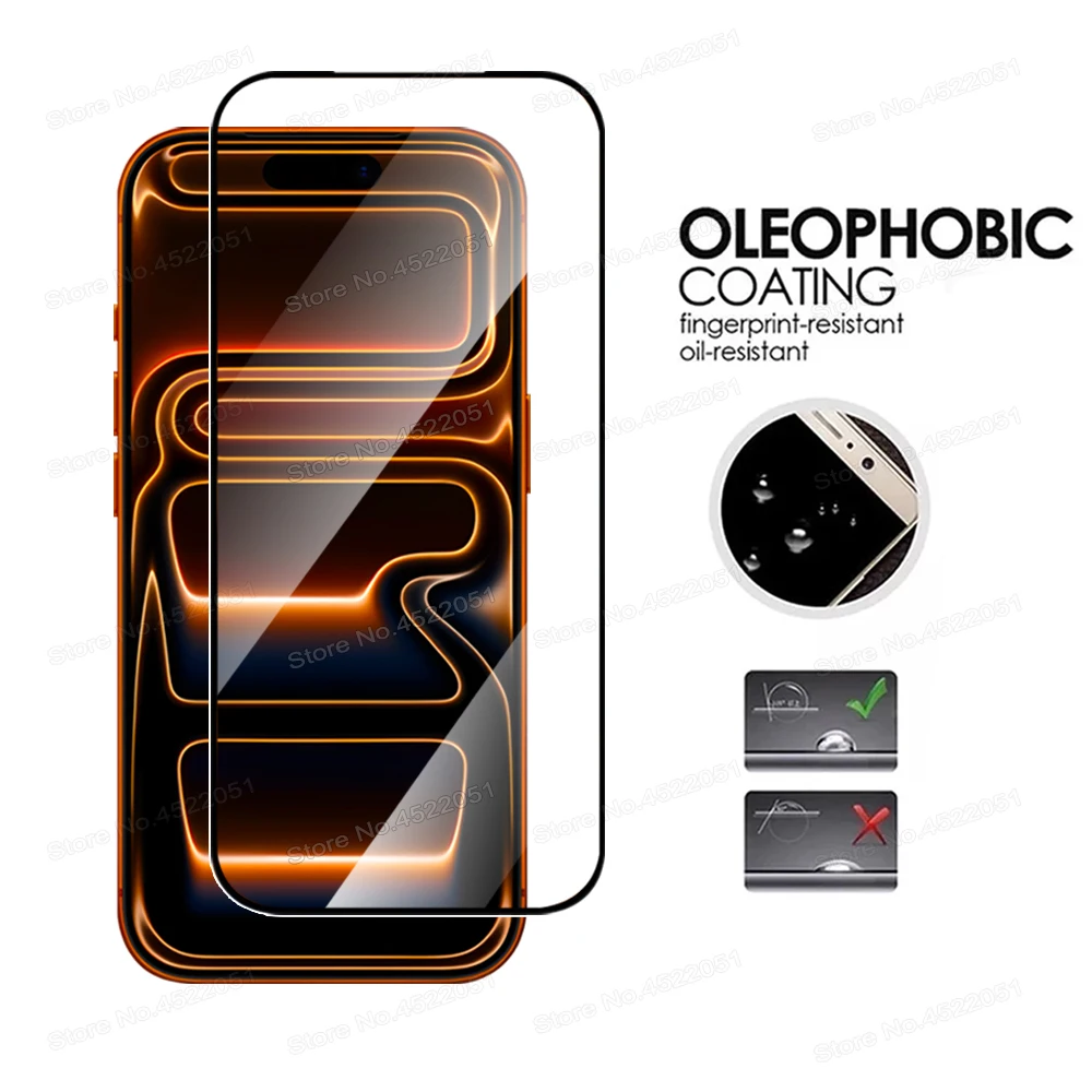 10 في 1 9D كامل الزجاج المقسى آيفون 17 16 15 14 13 12 11 برو ماكس زائد ميني 16e حامي الشاشة آيفون 17 برو ماكس الهواء #4