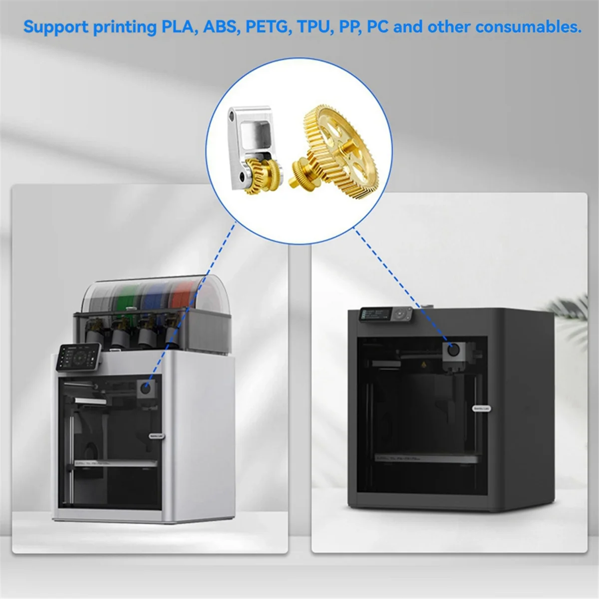 ABJZ Nanocoated Extrusiekop Gear Kit voor P1P, P1S, X1C 3D-printer Upgrade 3D-printeronderdelen