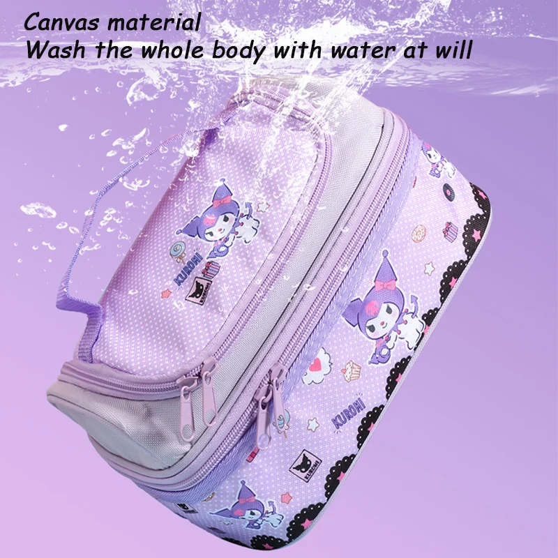 Sanrio Lunch Bag Cute Cartoon Double-layer Insulated Handbag Waterproof Bento Bag Large Capacity Children Lunch Bag Student Gift