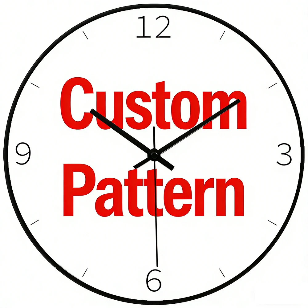Custom Pattern Wall Clock - Modern Minimalist Decor for Living Room & Bedroom-8/10/12 inch
