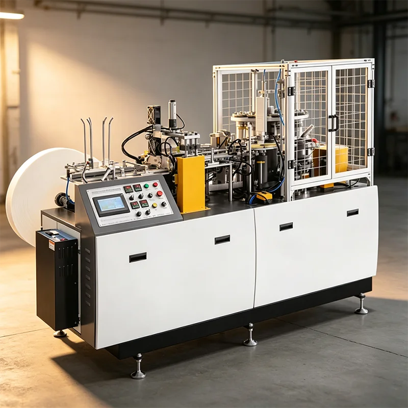 Ready to Ship Fully Automatic Paper Cup Making Machine for Coffee Tea Ice Cream Cups 80pcs/min