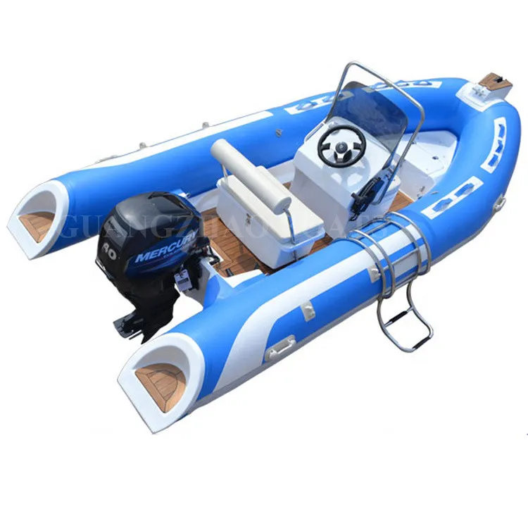 14ft 4.3m 5 person inflatable sea motor boat fiberglass yacht for fishing