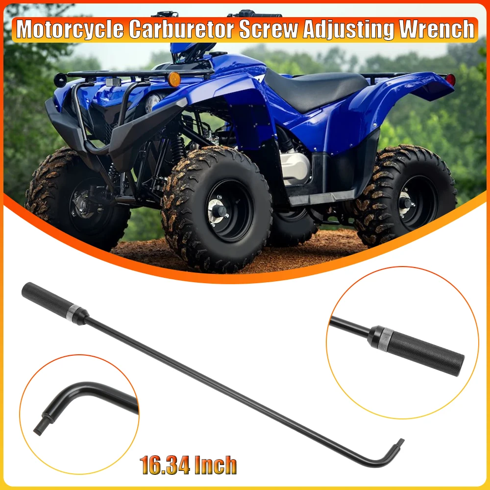 

Universal 16.34 Inch Motorcycle Carburetor Screw Adjusting Wrench 110° Angled Head Metal Carb Adjuster Tool for ATV UTV