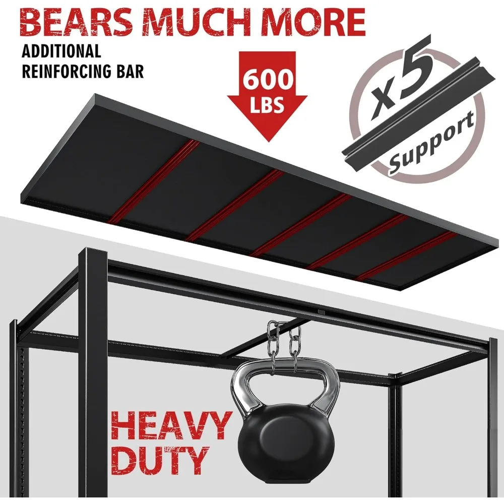 Estante de metal ajustável para serviço pesado para 5 camadas, com suporte de 3000 libras, ideal para soluções de armazenamento de garagem