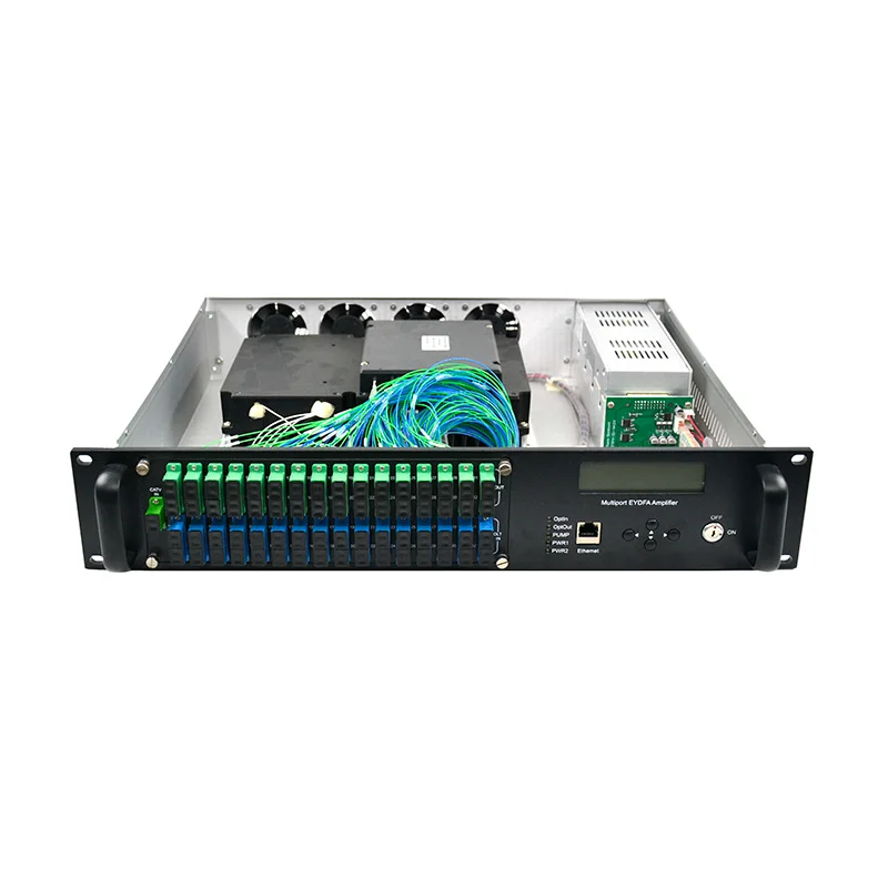 JDSU 1550nm 2U оптический усилитель высокой мощности EDFA 32*19dBm насос для сетевого оптоволоконного оборудования CATV