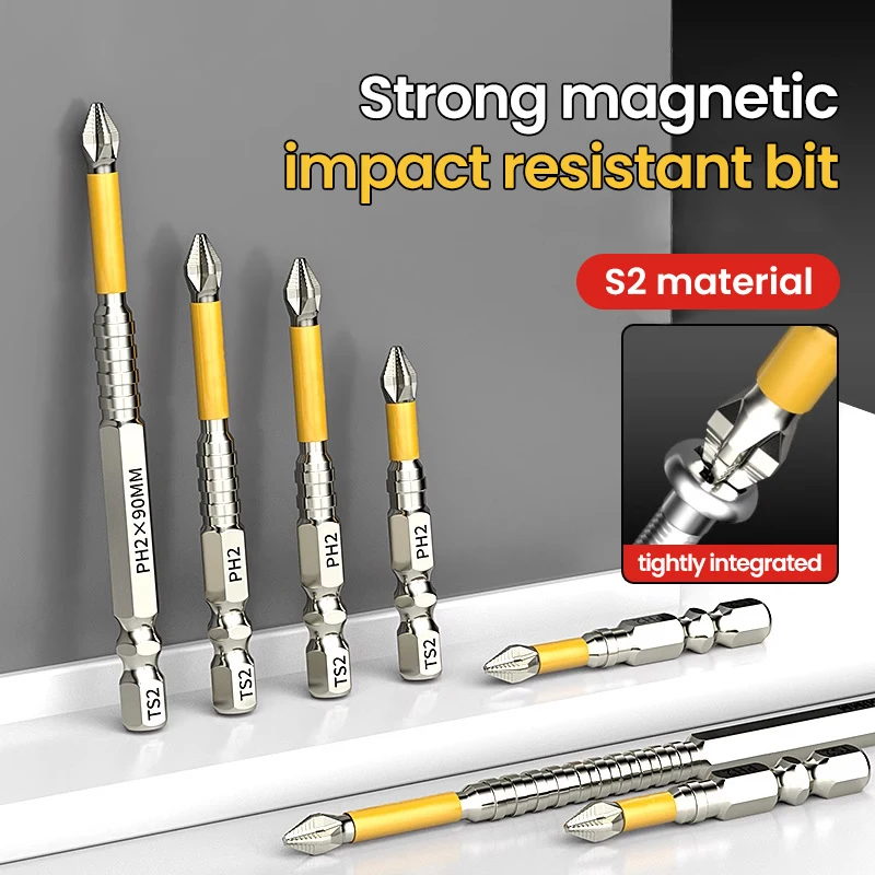 Threaded Cross Non-slip Toothed S2 Alloy Material Special Original High Impact Hand Drill Bit