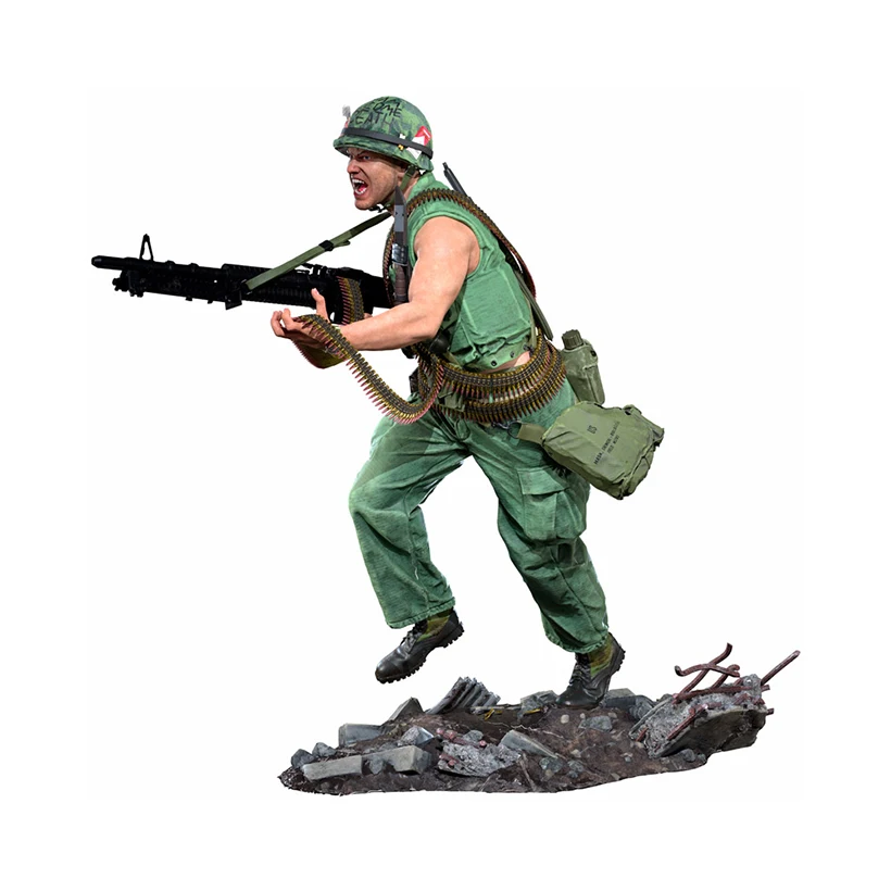 Unassabled 1/18 moderno guerreiro soldado suporte resina figura miniatura modelo kits sem pintura