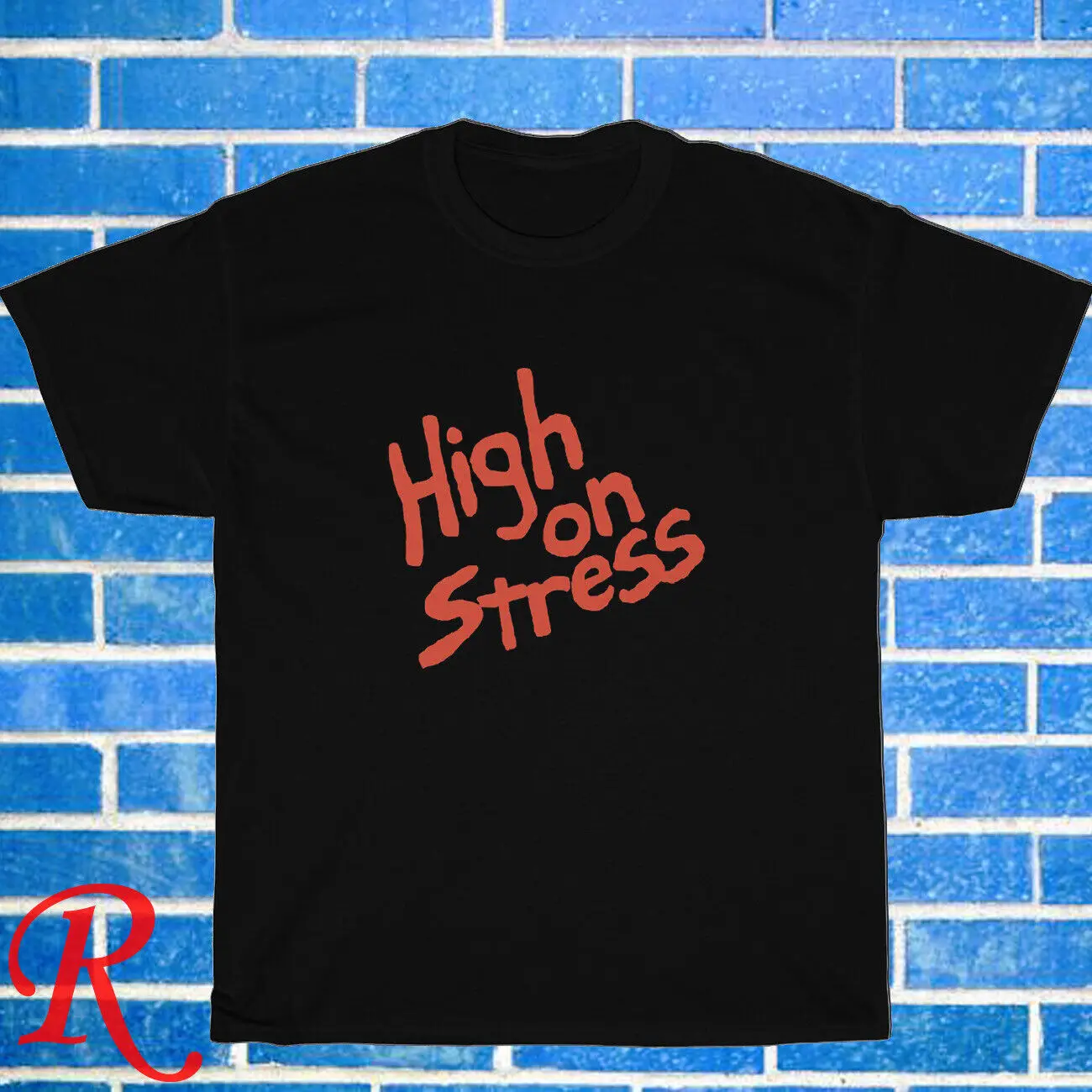 High On Stress Revenge Logo Black/Grey/Navy/White Size S-5Xl Unisex T-Shirt