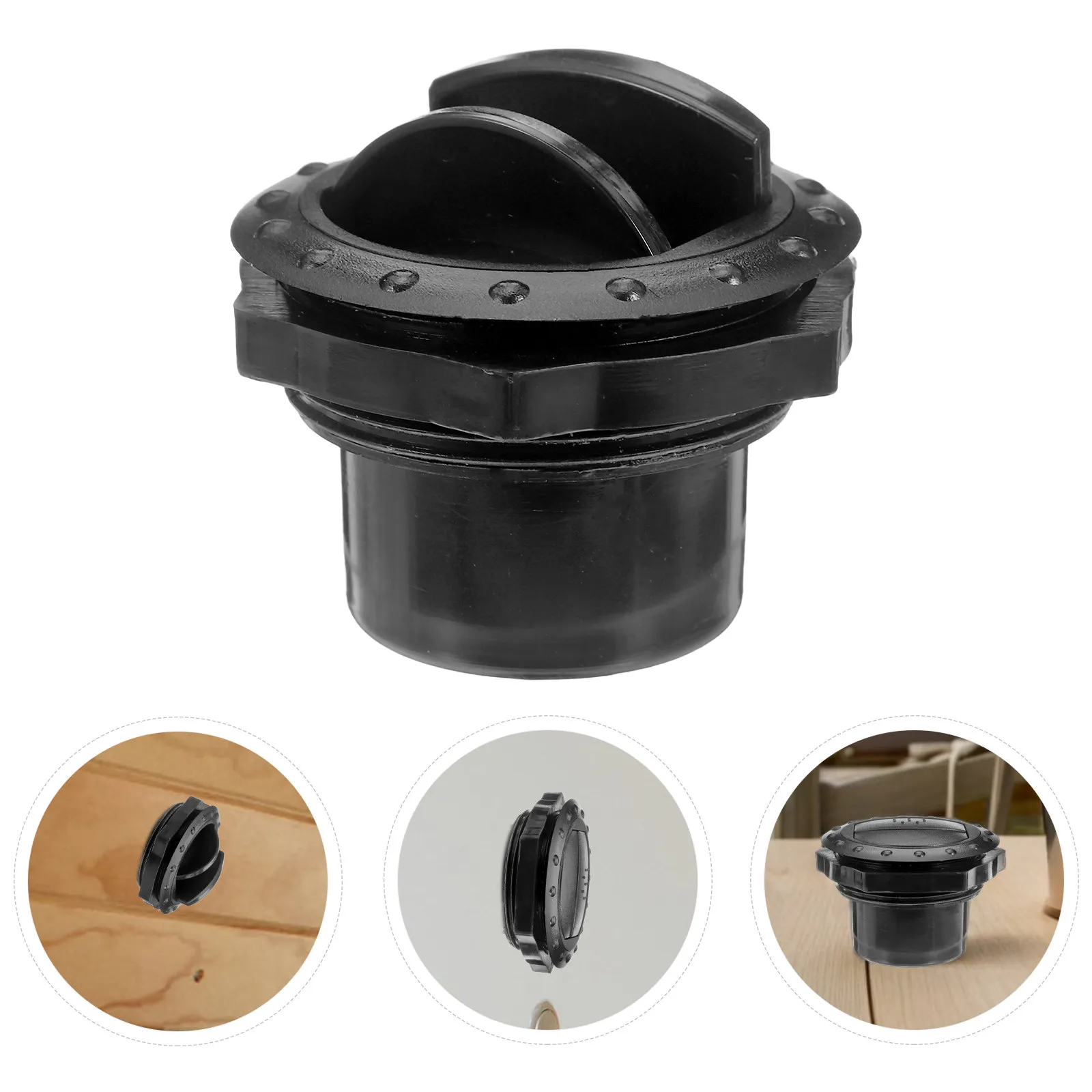 

2Pcs Air Conditioning Round Vent Outlet Deep Gray Adjustable Circular Ventilation Cover for Bus Airflow Control