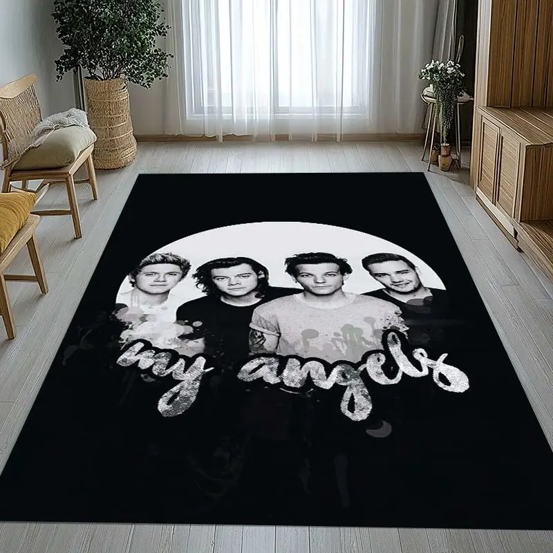 1D One D-Direction Boy Band Soft Non-Slip Large Area Rug for Living Room,Bedroom Playroom Carpet Mat for Sofa,Home Decor Gift