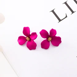 Korean Style Cute Flower Earrings For Women 2023 New Fashion Sweet Earrings Woman Brinco Wholesale Jewelry Colorful Ear Studs