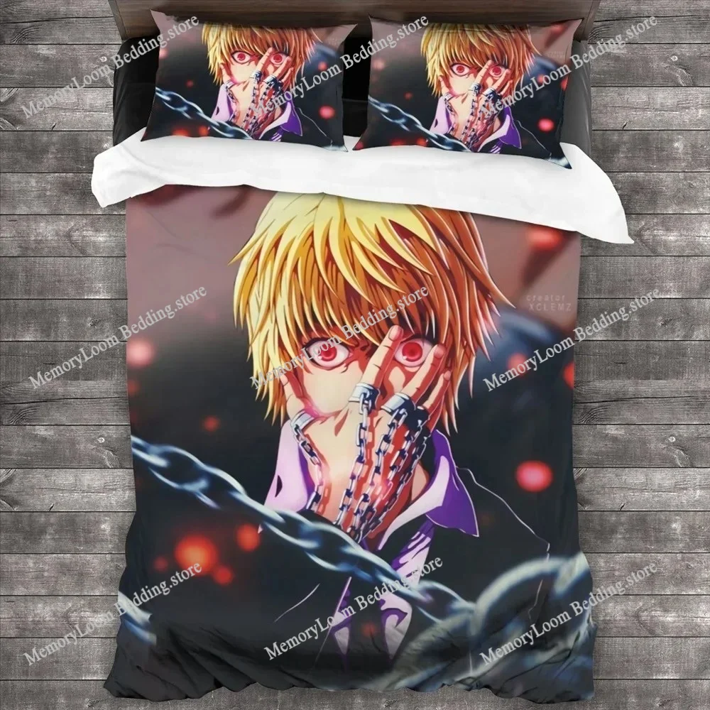 

Anime Hunter X Hunter Bedding Set Cartoon Duvet Cover Quilt Cover Japanese Manga Home Textiles Bedroom Decor Adult Bedding