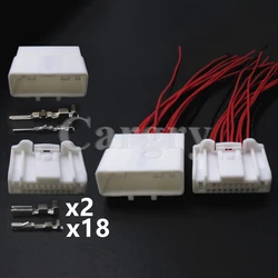 Enchufe de Cable de modificación de navegación automotriz con Terminal, reproductor de DVD y CD de coche, enchufe de Cable para Nissan, 20P, 1 Juego