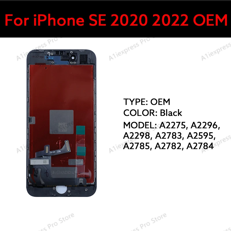 Oem Lcd-scherm Voor iPhone SE2 2020 SE3 2022 Touch Screen Digitizer Vergadering Voor iPhone 8 SE2 SE3 LCD Display Onderdelen