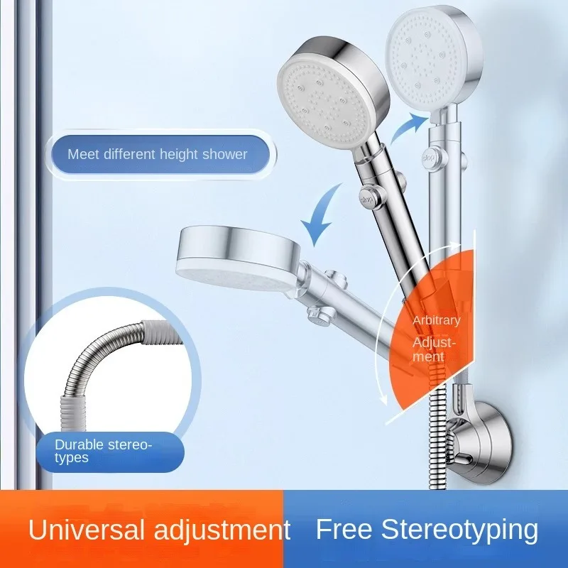 

Регулируемая присоска для насадки для душа без фиксации удара, многоугольное вращение, настенное подвесное основание для душа, монтажные кронштейны для ванной комнаты