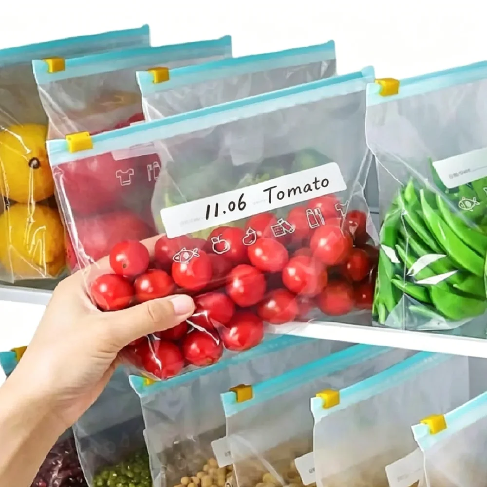 Food Storage Ziploc Bags - 15/30/45Pcs 재사용 가능한 식품 등급 밀봉