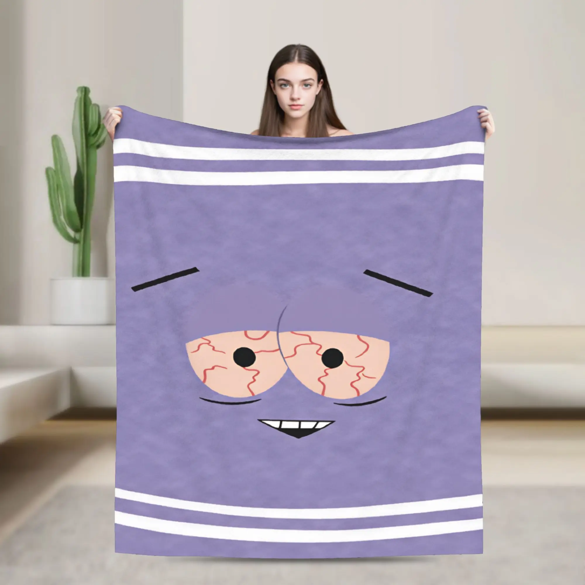 South Cartoon Park Towelie Blanket  Warm Soft Fluffy Plush Throw Blanket For Living Room Camping Flannel Bedspread Bed Cover