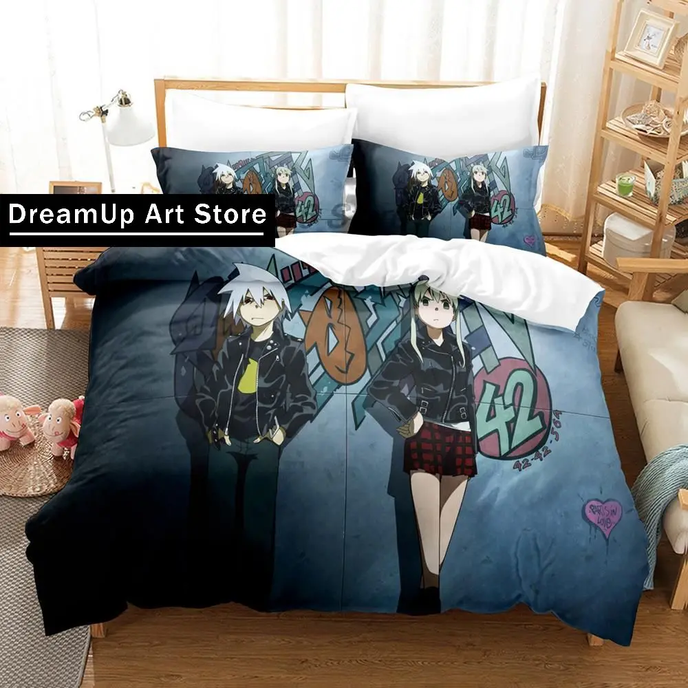 3D Print Fashion Anime Soul Eater Bedding Set Boys Girls Twin Queen Full Size Duvet Cover Pillowcase Bed Adult Bedroom