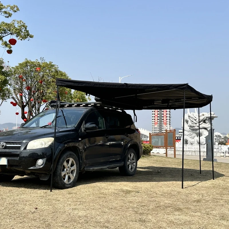 

DrunkenXp 600D Oxford Sun And Rain Shade 270 Plus Degree 2.0m And 2.5m Radius Car Side Awning Car Side Tent