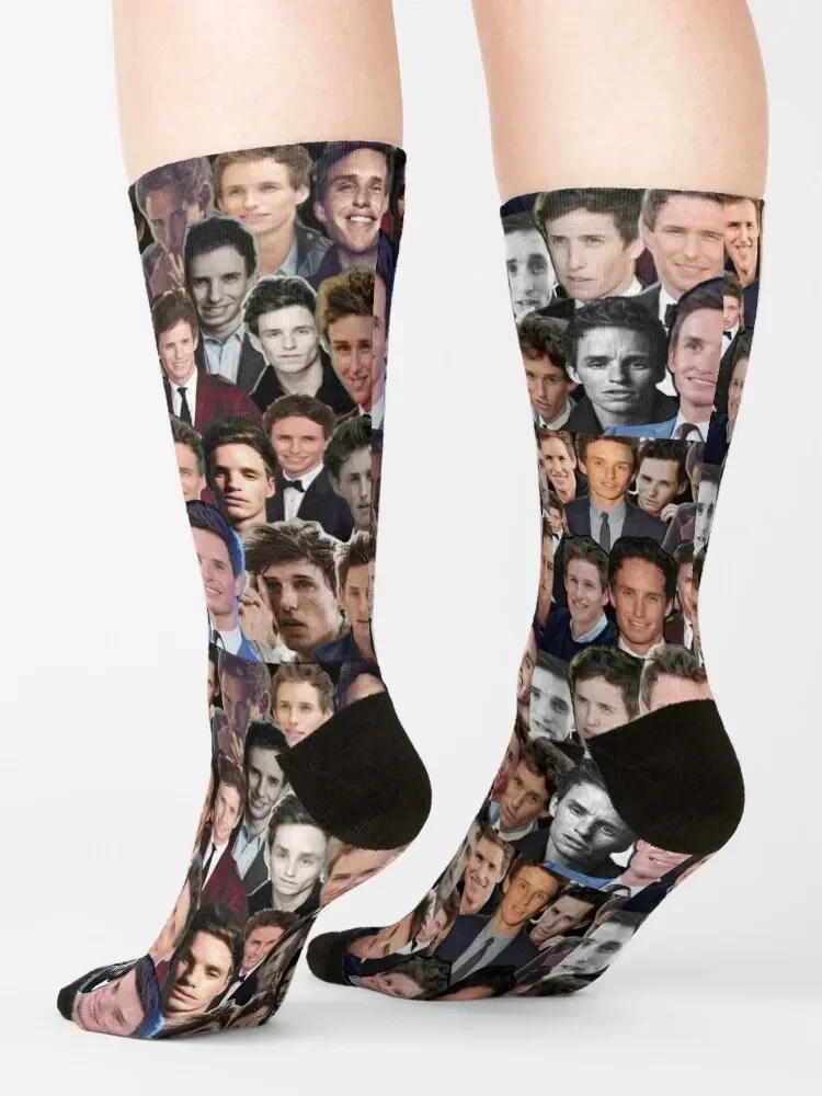 Eddie Redmayne Collage Socks custom sports and leisure cycling moving stockings Socks Men Women's