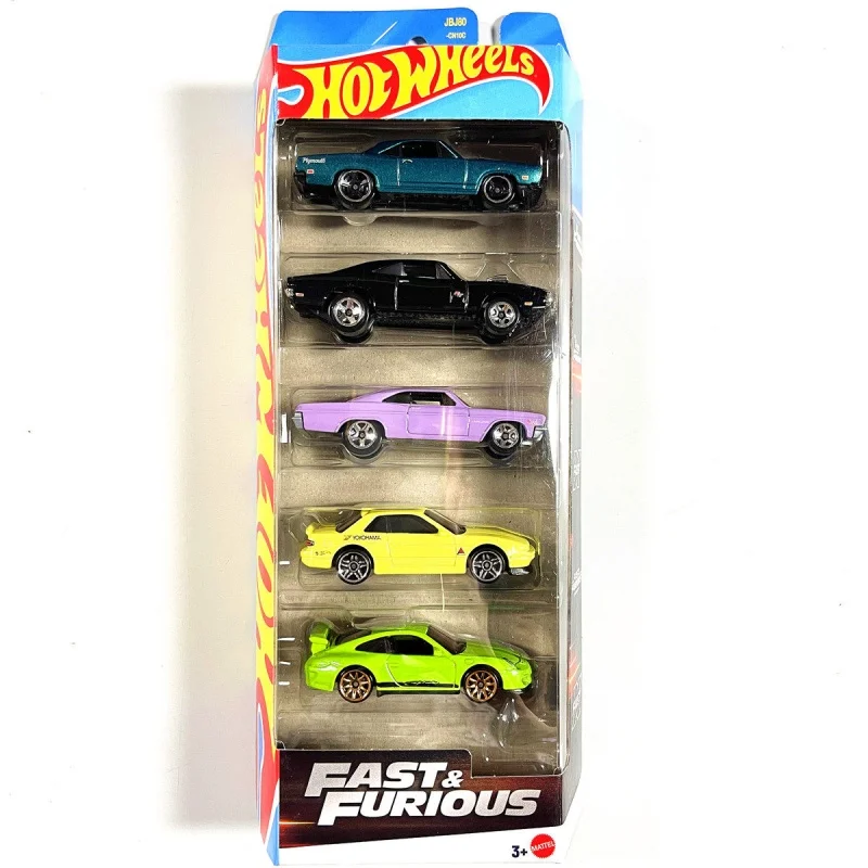 ホットウィール-ファスト＆フューリアス-5パック-日産スカイライン-ポルシェ911-gt3r-1-64-合金ダイキャストカーモデル-コレクタブルおもちゃギフト