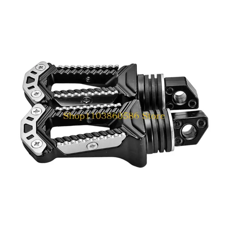 

242A Motorcycle Rear Foot Pegs with Non Slip Texture Strong Aluminum & Simple Installation Guide Motorcycle Rear Footrests