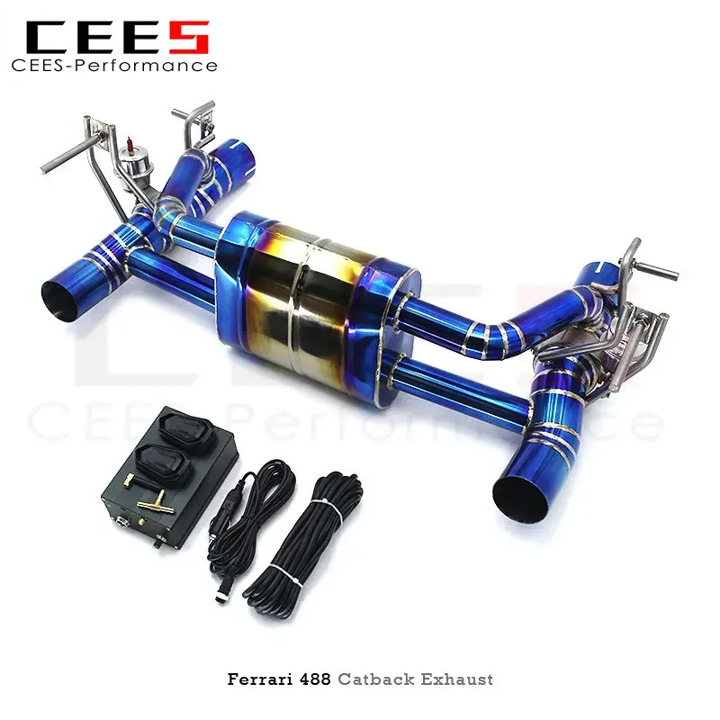 CEES Muffler Exhaust System Pipe Tuning High-performance Tuning Escape For Ferrari 488 2015-2019  Valve Catback