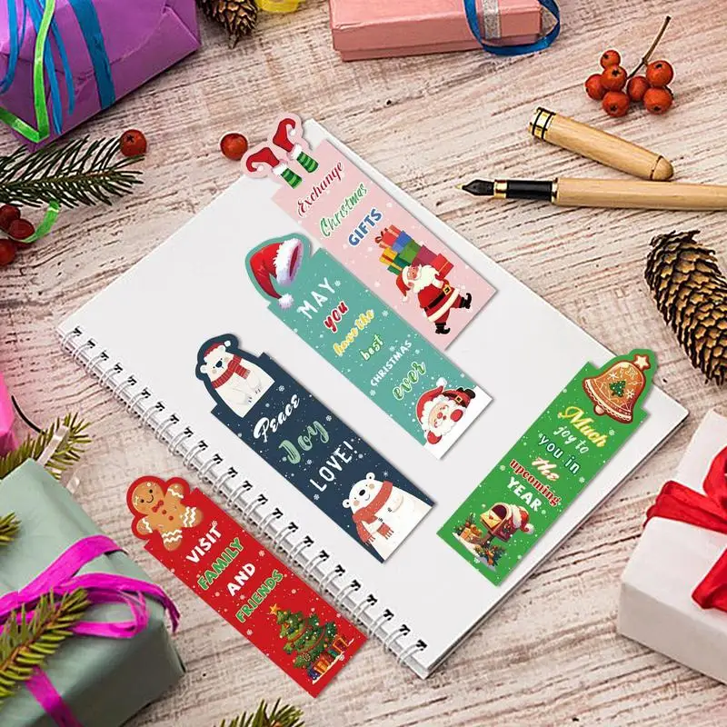 Cute Bookmark Christmas Cartoon Book Markers For Reading 30x Colourful Scented Bookmark Page Clips Holiday Favor For Students