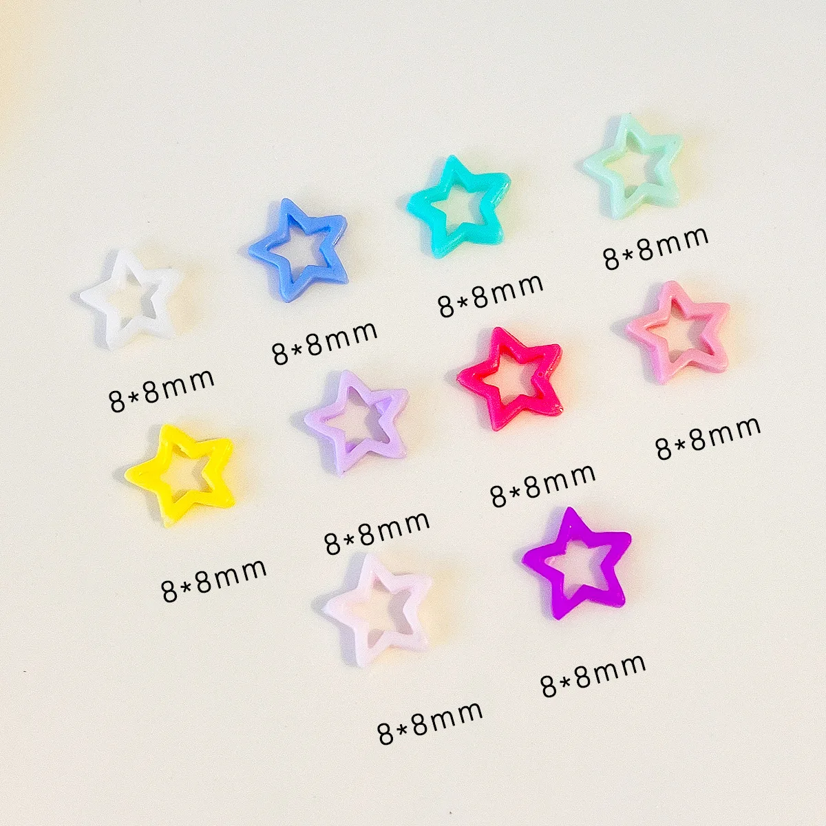 Hollow Stars Nail Decoration Resin Multi-color Star Versatile Nail Charms Accessories Kawaii Y2K style Nail Art Supplies Parts